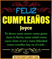 GIF Frases de Cumpleaños Joyce